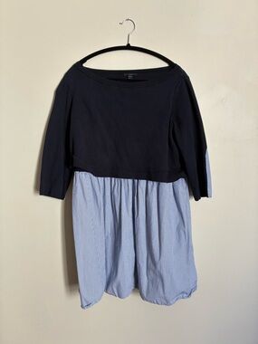 COS Navy and Light Blue Two-Tone Dress